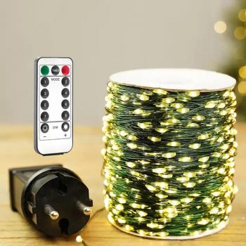 Luci Estive 50m Ghirlanda Verde 500LED