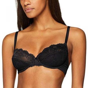 Triumph Frauen‑BH “Tempting Lace” W‑Rücken, 75 B, Schwarz