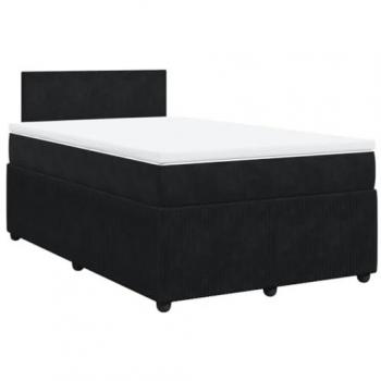 VidaXL Elegantes Boxspringbett mit Matratze 120x190 cm Schwarz
