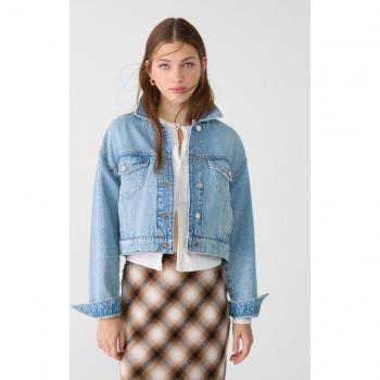 Replay Straight Fit Jeansjacke in Indigo, Größe XL