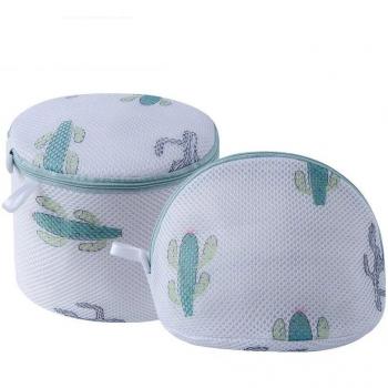 2 Pcs Printed Travel Laundry Bags with Anti-Deformation Pocket