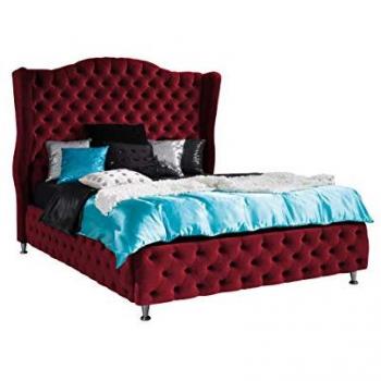 Lit Florence 102 – Grand lit double – 160 × 200 cm – Tissu décoratif