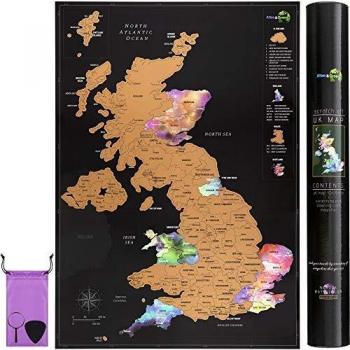 United Kingdom Nebula Watercolour Scratch-Off Poster + Kit