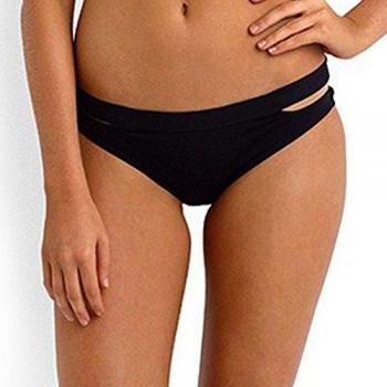 Seafolly Active Split Band Hipster, Bikini Sotto Donna, Nero