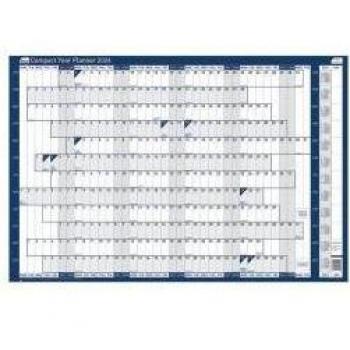 Sasco Compact 2024 Year Wall Planner, Landscape, Unmounted, W610 x H405mm