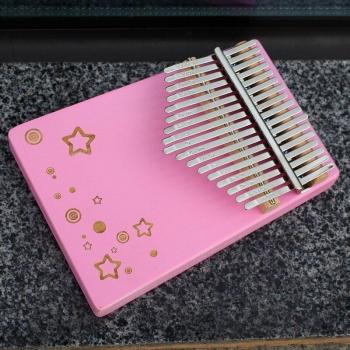 Kerus Rosa‑Fingerklavier 17‑Tasten – tragbares Kalimba‑Piano für Anfänger
