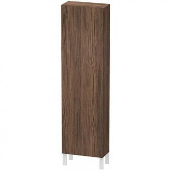 L-Cube Hochschrank von Duravit, 50 cm, Tür links, nussbaum dunkel