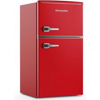 Montpellier MAB2035ER 45cm Wide Fridge Freezer in Red