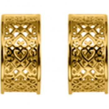 Altesse Q3579 – Platinierte Goldcreolen „Carmen“ 15 × 8 mm