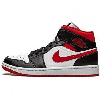 Jordan 1 Mid Basketball 47 EU Uomo Bianco/Gym Rossa/Nera