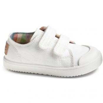 Pablosky zapatillas de lona con cierre para niños en blanco