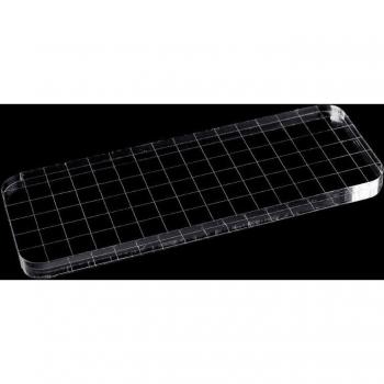 Transparent Stamping Block with Grid and Grip