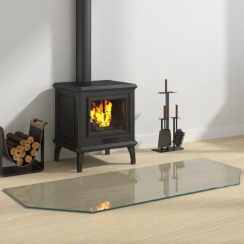 VidaXL Placa de Vidrio para Chimenea Hexagonal 120x50 cm