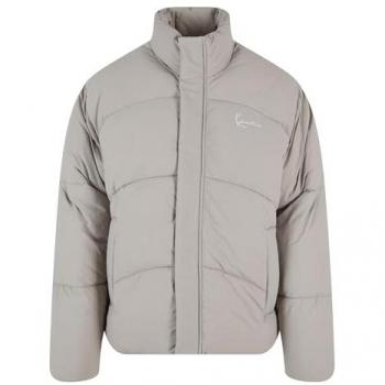 Karl Kani Men's Light Grey Signature Puffer