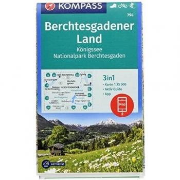 KOMPASS-Karten GmbH Berchtesgadener Land, Königssee, Nationalpark Berchtesgaden: 3in1 Wanderkarte 1:25000 Mit Aktiv Guide Inklusive Karte Zur Offline Verwendung In Der ... Skitouren. (Kompass-Wanderkarten, Band 794)