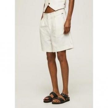 Pantalón Corto Cruz Pepe Jeans en Blanco, Ideal para Verano