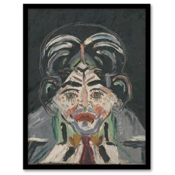 A4 Grey Kubincan Female Head Art Print – Artery8