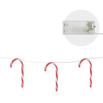 Zuckerstangen LED Lichterkette 330 cm mit 28 warmweißen LEDs