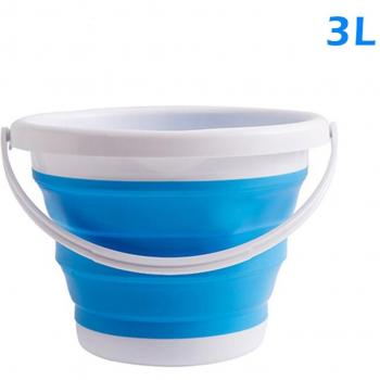 Seau de voyage pliable en silicone 5L
