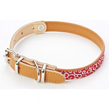 Petio Red M Flat Collar Arabesque Style