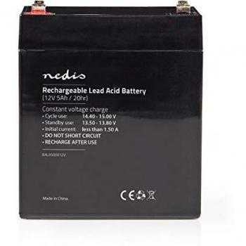 Nedis Blei-Säure-Batterie 12 V 5000 mAh mit Ladegerät