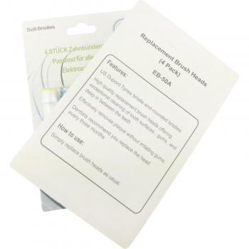 Electric Toothbrush Replacement Heads Cross Action EB-50A 4-Pack