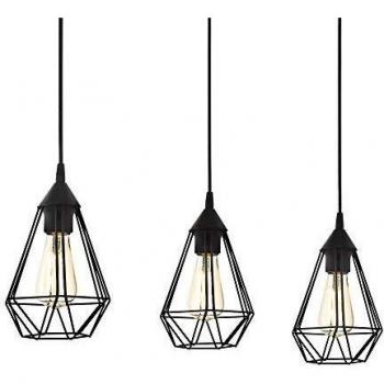 Eglo Tarbes 3-light black geometric pendant