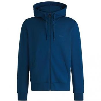 BOSS Saggy 10256713 Hoodie Open Blue Men's Size S