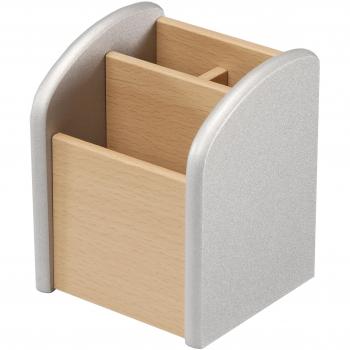 Beech‑Shaded Silver Writing Tool Vessel