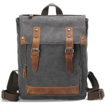 Ölwachs Leinwand Rucksack für Schule und Freizeit