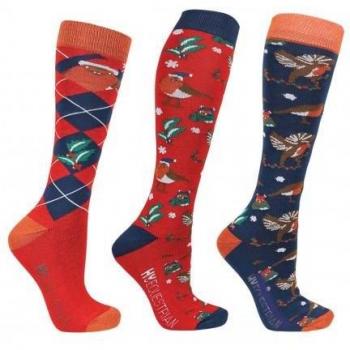 Chaussettes Ruby le Rouge-gorge pour dames (Pack de 3)