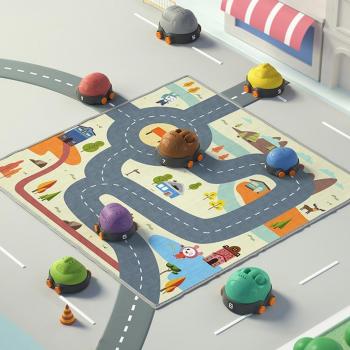 Compétition d'empilage de gobelets pour bébés, voiture avec tapis de jeu, 8 pièces