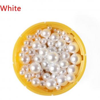 500Pcs Mixed Color UV Resin Imitation Pearl Beads 2.5-5mm No Hole Loose Beads for Jewelry Making