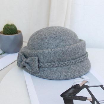 Braided Bow Fedora Hat