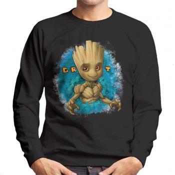 Guardians Black Groot Eye T-Shirt for Men