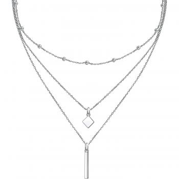 Collier Femme S925 à Pendentif Multicouche Triple