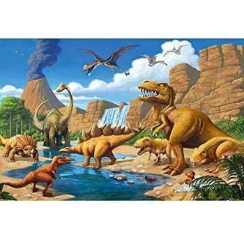 Affiche Murale Dinosaure Aventure – Décoration Chambre d'Enfant