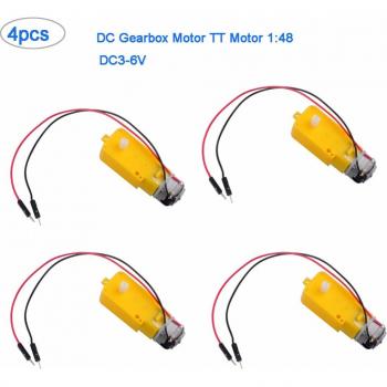 4pcs TT Gear Motor 200RPM DC 3-6V for Arduino Smart Car