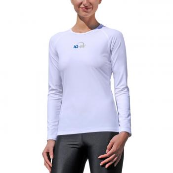 IQ-Company Damen UV-Schutz T-Shirt 300, Langarm, Weiß, XL