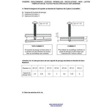 Vis Autoperceuse Carré 4.8x50 Inox A2