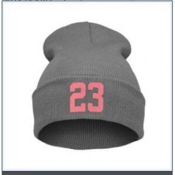 Hip-Hop Knit Hat with 23 Number for Men