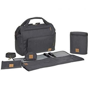 LÄSSIG Wickeltasche Goldie Twin, Rucksackfunktion, anthrazit