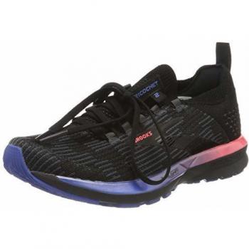 Brooks Frauen Ricochet 2 Sport‑Schuh – Schwarz/Blau/Flammenkoralle, EU 39