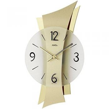 Wanduhren AMS 9397 Quarz, Größe: 6 cm x 46 cm x 23 cm, goldfarben