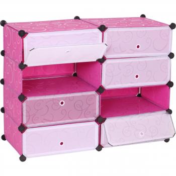 Zapatero Multifuncional HWC-B66 en Color Rosa