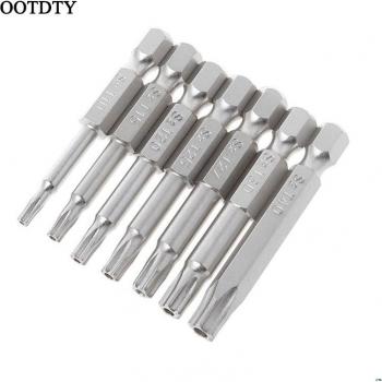 7-Piece Star Bit Set with Magnetic Hex Shank T10-T40