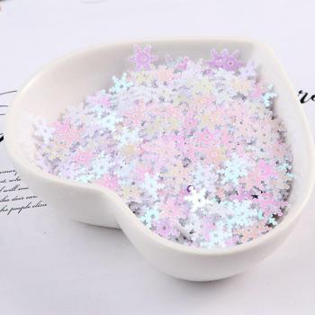 10g White Snowflake Sequins