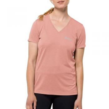 Camiseta Jack Wolfskin Crosstrail mujer manga corta rosa
