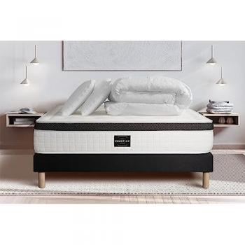 Kit Noche Serena 200x200 – Todo en Uno: Colchón, Somier, Almohadas y Edredón