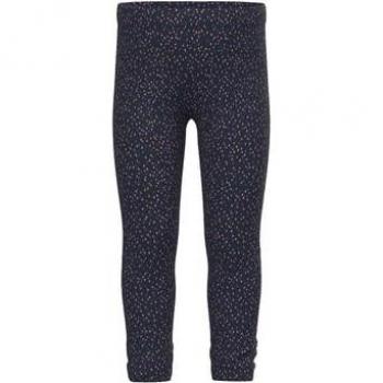 Leggings a pois in pile zaffiro scuro